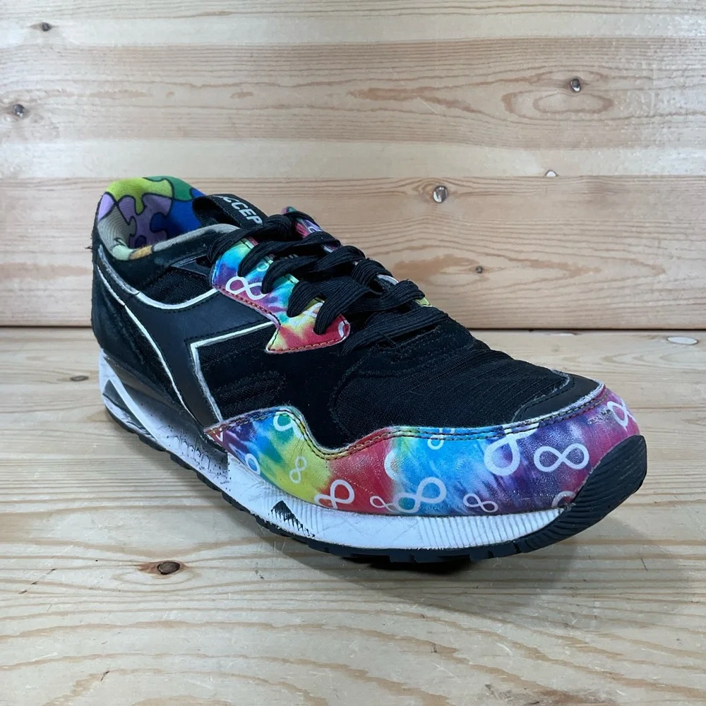 Diadora Sarath Ton x Be Seen Autism Awareness Shoes N9002 Men’s Size 8 Black